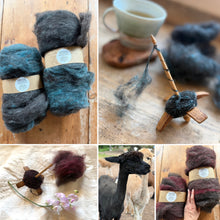 Load image into Gallery viewer, Natursvart TURKOS - 20%Alpacka/80%Värmland  #honerocheirfiber